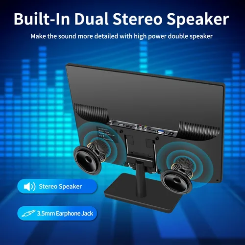 Miniatura 6 de Jexiop TV de 17 pulgadas, pequeño televisor de pantalla plana con sintonizador digital ATSC, puerto HDMI y USB en doble potencia, cable de cargador