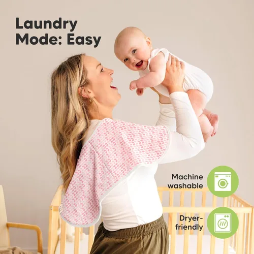 Miniatura 7 de KeaBabies Paquete de 4 paños para eructos para bebé, niña, niño, paño para eructos de algodón orgánico, extra grande, absorbente, suave, juego