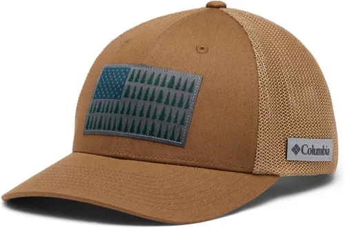 Miniatura 306 de Columbia - Gorra de malla con bandera con árboles unisex para adultos, corona alta