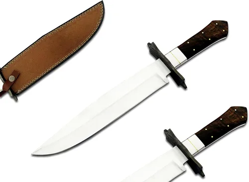 Miniatura 2 de PAL 2000 KNIVES Cuchillo Bowie hecho a mano de acero al carbono de 17 pulgadas - mango de madera rosa con funda 6057