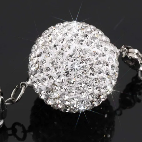 Miniatura 2 de OTOSTAR - Accesorios colgantes de coche con bola de cristal brillante y gotas, dijes de espejo retrovisor interior, adorno colgante de atrapasol