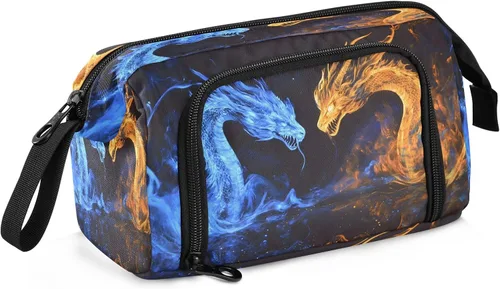 Miniatura 22 de SUABO Estuche para lápices de gran capacidad, bolsa de agua de fuego de fútbol americano, estuche para lápices, bolsa de papelería, bolsa