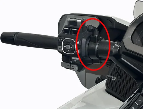 Miniatura 4 de PANICAL Motocicleta para Honda Goldwing GL1800 F6B DCT 2018-2025 manillar izquierdo 0.669 in 5/8 pulgadas soporte de rótula compatible con teléfono