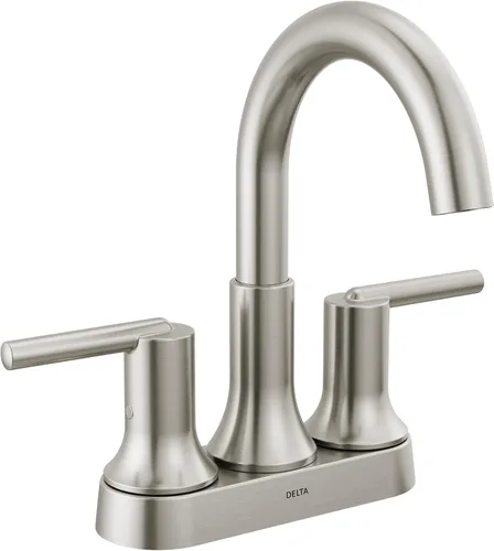 Miniatura 9 de Delta Grifo Trinsic Gold grifo de baño, grifo de lavabo de baño, centro de mesa, tecnología de sello de diamante, ensamblaje de drenaje de metal