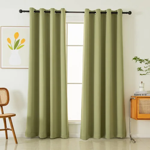 Miniatura 2 de Pickluc 2 paneles de cortinas opacas con ojales de 96 pulgadas de largo, cortinas de ventana con bloqueo de luz para sala de estar, aislamiento
