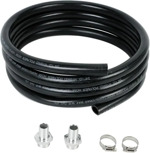 Miniatura 2 de Tubo de manguera de transferencia de combustible diesel de gasolina NPT de 3/4 pulgadas con abrazaderas, manguera de polímero híbrido 145PSI/10BAR