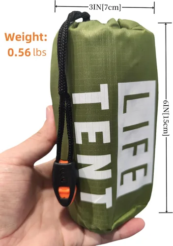Miniatura 2 de Emergency Survival Tent. Survival Tent with Whistle,Emergency Shelter,Lightweight Life Tent Perfect for Camping, Hiking, and Backpacking.