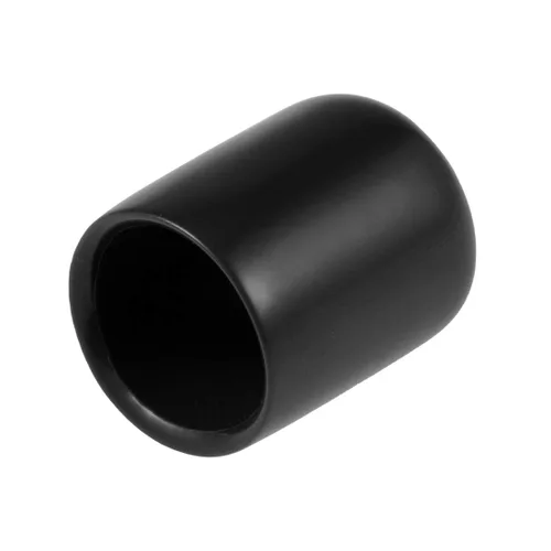 Miniatura 47 de uxcell 80 tapas de goma de 0.551 in de vinilo de identificación redonda tapa tapa de rosca de tornillo protectores negro