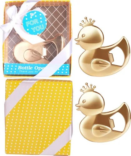 Miniatura 3 de 20 abrebotellas de pato amarillo, aleación de zinc, forma de pato, abrebotellas de recuerdo de fiesta, recuerdos de baby shower