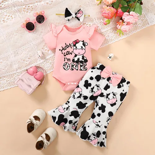 Miniatura 16 de Traje de primer cumpleaños para niña - Holy Cow I'm One