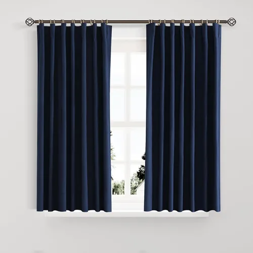 Miniatura 82 de Joywell 2 cortinas opacas 100%, lino, beige natural, trabillas traseras/cinta con ganchos, aislantes, de dormitorio, comedor, sala, puerta corrediza