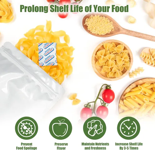 Miniatura 4 de 120 paquetes de absorbentes de oxígeno de grado alimenticio de 500 CC (10 paquetes en bolsa de vacío individual), absorbentes de oxígeno