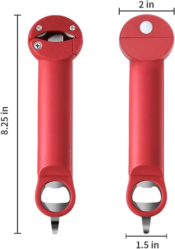 Miniatura 5 de Abridor de botellas para manos débiles, manos artríticas, personas mayores, baja resistencia y niños con abridor de cerveza rojo