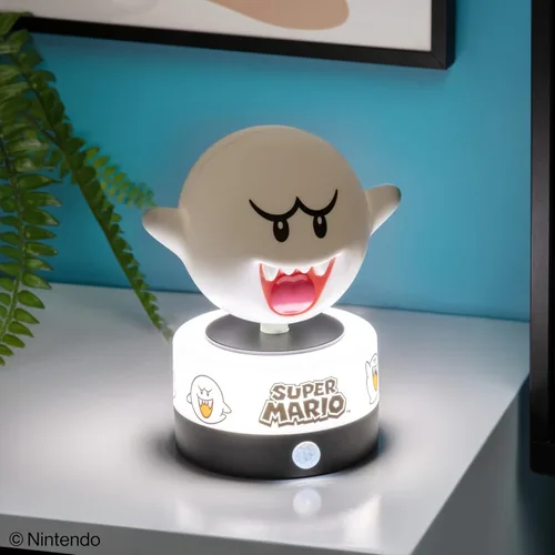 Miniatura 2 de Paladone Super Mario Boo Guardia de Habitación con Sensor de Movimiento y Luz Nocturna, Lámpara LED con Licencia Oficial de Nintendo y Alarma