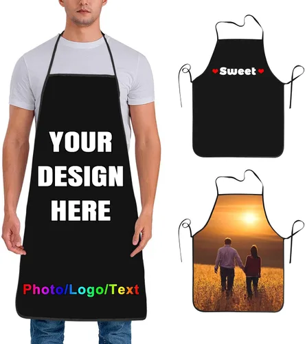 Delantal de chef personalizado para hombres y mujeres, para cocinar, con nombre, logotipo, foto, regalos de cocina para familiares y amigos