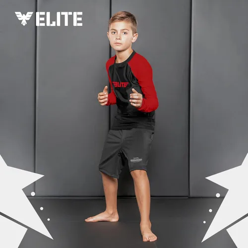 Miniatura 7 de Elite Sports Protectores de erupción para niños y niñas, compresión de manga completa BJJ para niños y jóvenes