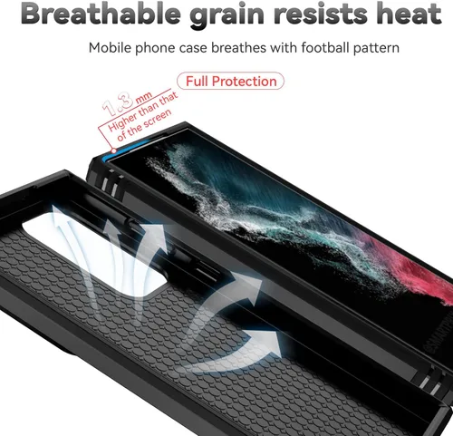 Miniatura 9 de Funda para Samsung Galaxy S23 Ultra con funda para cámara deslizante, protector de pantalla HD [prueba de caídas de grado militar] Funda protectora