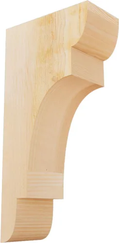 Miniatura 97 de Ekena Millwork COR04X12X12NEB00RWR 4 pulgadas de ancho x 12 pulgadas de profundidad x 12 pulgadas de alto New Brighton Rough Sawn Corbel, cedro rojo