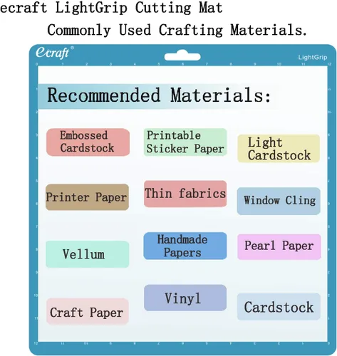 Miniatura 4 de Ecraft Juego de 5 alfombrillas de corte de 12 x 12 para Silhouette Cameo 5/4/3/2/1, agarre variado (agarre fuerte, agarre estándar, agarre ligero)