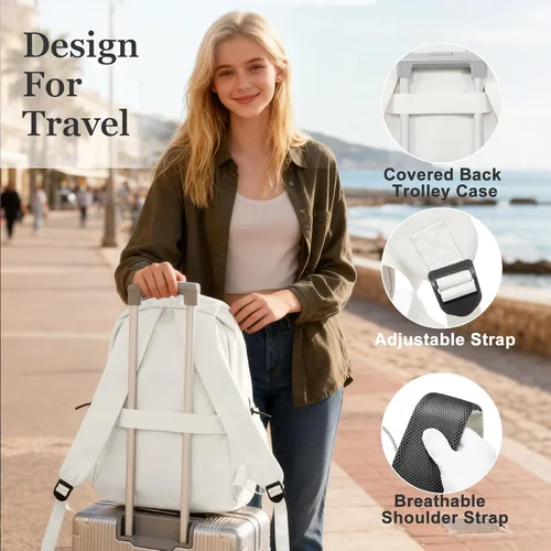 Miniatura 5 de weradar Mochila universitaria estética para mujeres y hombres,Mochila de estudiante de moda,Mochila clásica de escuela secundaria para adolescentes