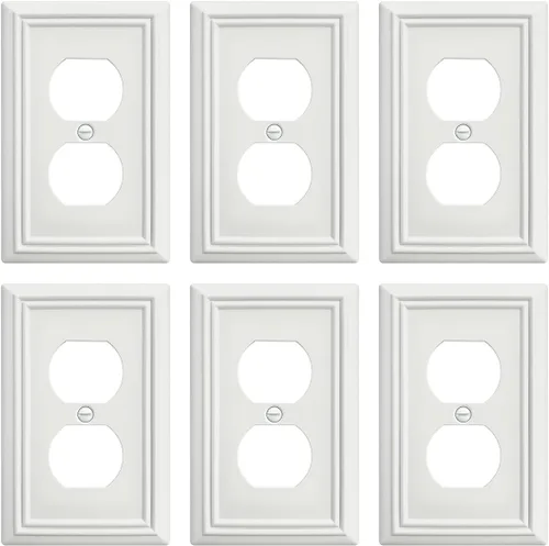 Miniatura 25 de Paquete de 2 cubiertas para interruptor de luz, placa de pared de triple palanca de níquel satinado, cubierta de placa de interruptor de metal