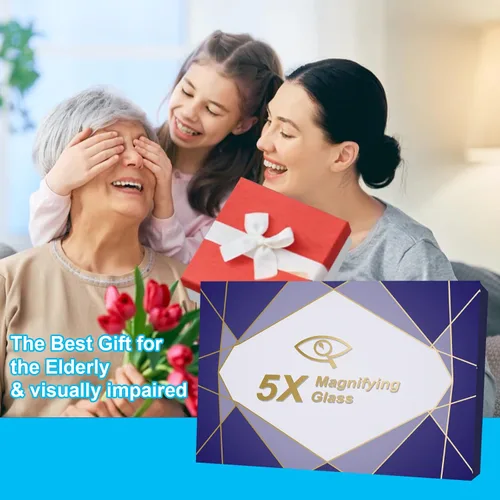 Miniatura 4 de 5X Lupa de página grande para lectura, lupa de visualización de página completa de mano, lupa ligera para lectura para personas mayores y personas