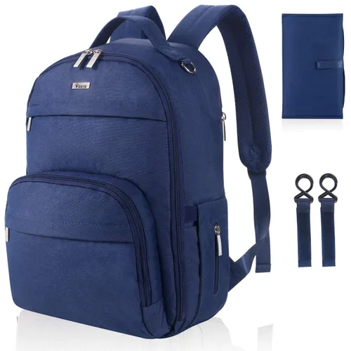 Voova Mochila para pañales, mochila de viaje para bebé de gran capacidad para mamá y papá, bolsas de pañales de maternidad antiagua con cambiador,