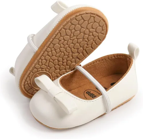 Miniatura 2 de Zapatos de bebé de primera calidad para niña, zapatos planos para caminar, suela suave, zapatos de princesa Mary Jane, zapatos de vestir de boda