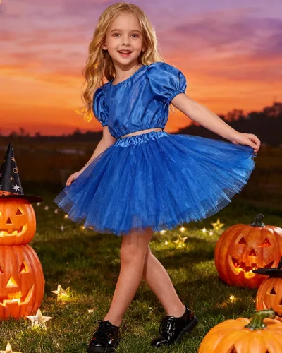 Miniatura 23 de Century Star Tutú de 4 capas para niñas pequeñas, faldas de ballet de tul para baile de princesa, esponjoso, para fiestas de cumpleaños de 2 a 8 años