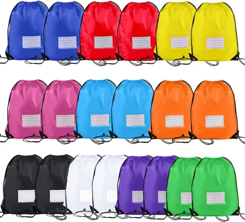 CODOBON Paquete de 20 bolsas con cordón, mochila de cuerda de dibujo a granel, bolsa de bricolaje para gimnasio, deportes, bolsa para mujeres y