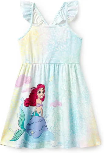 Miniatura 16 de Disney Vestido de princesa Minnie Mouse Frozen Elsa para niñas, con volantes, sin mangas, entrecruzado, ropa de verano para bebé a niño pequeño