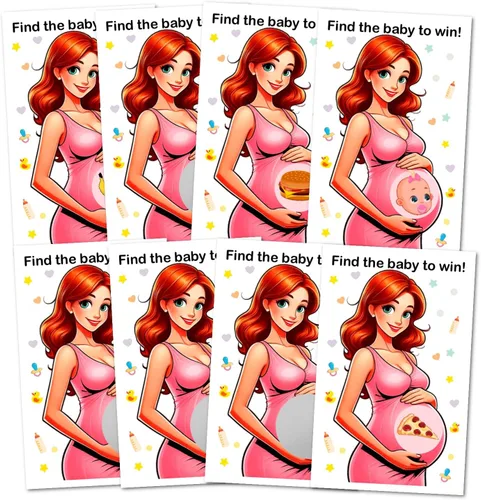 RokAPary Find the Baby to Win Girl - Juego de rascar para niña, juegos tontos fáciles de jugar, idea divertida, actividad rompehielos para baby