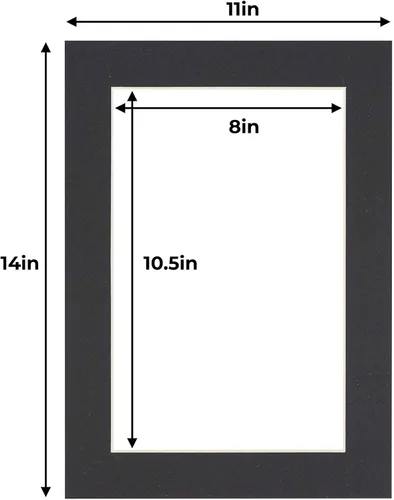 Miniatura 31 de 8.5x11 Mat for 11x14 Frame - Precut Mat Board Acid-Free Brown 8.5x11 Photo Matte Made to Fit a 11x14 Picture Frame, Premium Matboard for Family
