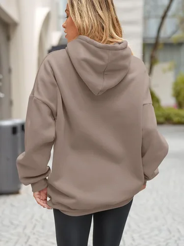Miniatura 2 de EFAN Sudaderas con capucha de gran tamaño para mujer, sudaderas de forro polar con capucha, suéteres casuales y cómodos, ropa de moda de otoño 2023