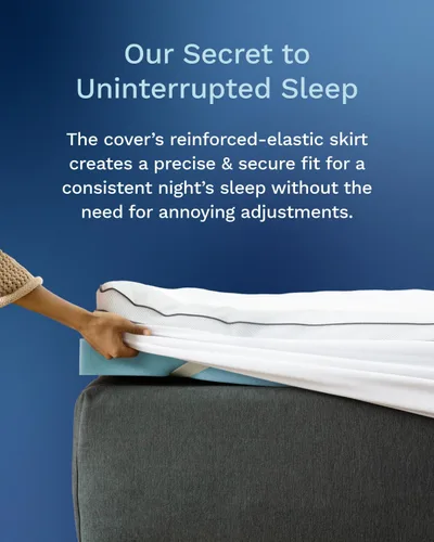 Miniatura 6 de ViscoSoft Serene Lux - Cubrecolchón de espuma viscoelástica de 3 pulgadas con acolchado adicional (Pillow Top), protector de colchón de doble capa