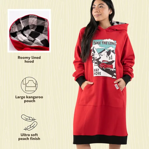 Miniatura 5 de Lazy One Sudadera con capucha de gran tamaño, ropa de dormir