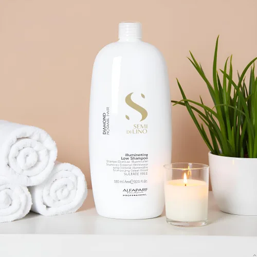 Miniatura 4 de ALFAPARF MILANO Semi di Lino Diamond Shine - Champú iluminador sin sulfato - Añade brillo y brillo - Sin parabenos ni parafina - Seguro para cabello