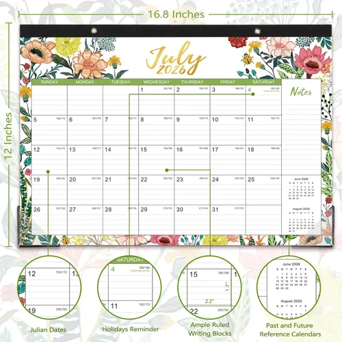 Miniatura 3 de Calendario de escritorio 2026 – Enero 2026 – Diciembre 2026, calendario de escritorio mensual grande de 12 meses 2026, 17 x 12 pulgadas, tapete