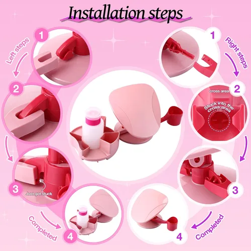 Miniatura 5 de Enhon Suministros de manicura, soporte de uñas, soporte de manos para uñas con múltiples ángulos y bandejas de pulido, juego de manicura de 3 piezas