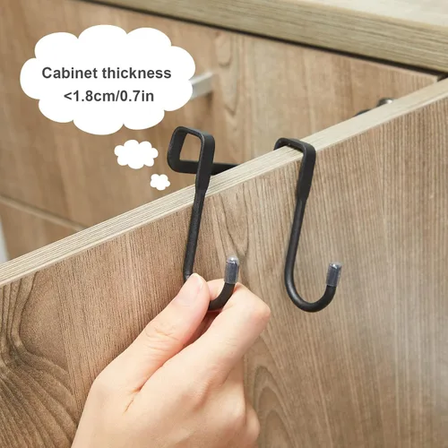 Miniatura 3 de 8 ganchos para colgar cajones en forma de S, ganchos de metal duradero para cocina, armario, baño, cajón, puerta de armario, puerta de armario