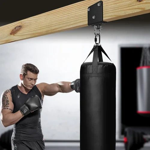 Miniatura 3 de Kipika Colgador de pared para bolsa pesada, soporte giratorio para bolsa de boxeo resistente para gimnasio en casa, longitud ajustable para bolsa