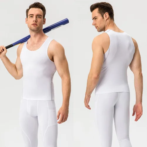 Miniatura 2 de Paquete de 13 camisetas de compresión atléticas para hombre, camiseta sin mangas de ajuste seco, camiseta deportiva para correr, gimnasio, camisetas