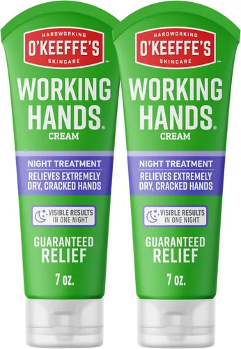 Miniatura 12 de O'Keeffe's Working Hands - Crema de manos para tratamiento nocturno para sequedad extrema - Tubo de 3 oz (paquete de 2) - Cuidado reparador