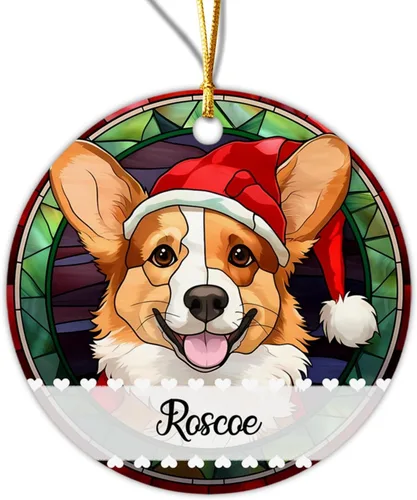 Miniatura 28 de Chow Chow - Adorno decorativo para árbol de Navidad 2026, adorno personalizado para sombrero de Navidad, regalo de adornos de Navidad para perros