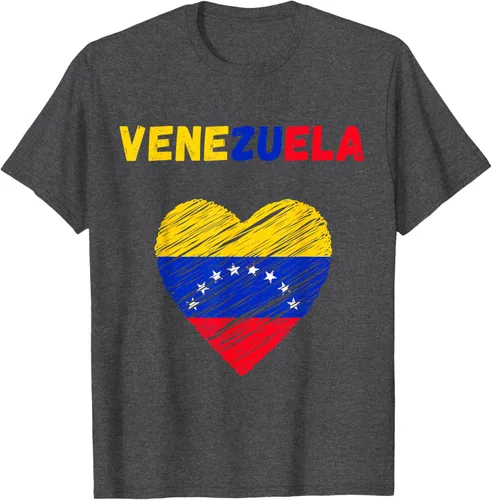 Miniatura 41 de Camiseta con la bandera venezolana con corazón de Venezuela, Negro