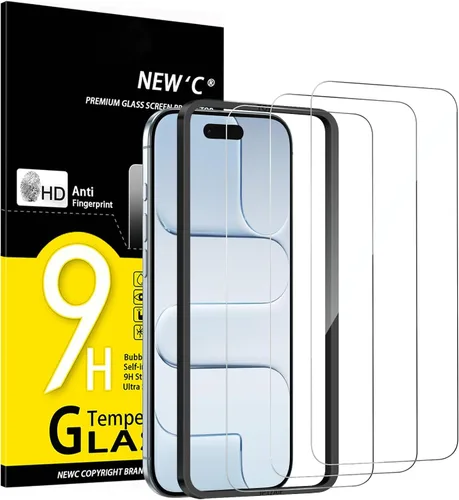 Miniatura 24 de NEW'C Paquete de 3 protectores de pantalla de privacidad para iPhone Air/iPhone 17 Air (6.5 pulgadas), película de vidrio templado antiespía