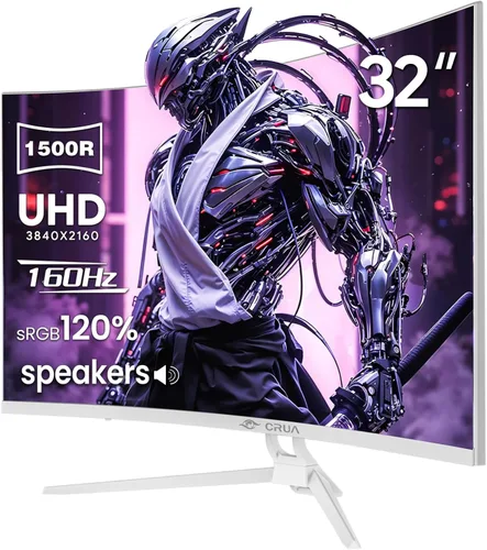 Miniatura 11 de CRUA Monitor curvo para juegos de 24 pulgadas, monitor de computadora de 165 Hz/200 Hz, FHD 1920 x 1080, 120% sRGB, AMD FreeSync, filtro de luz