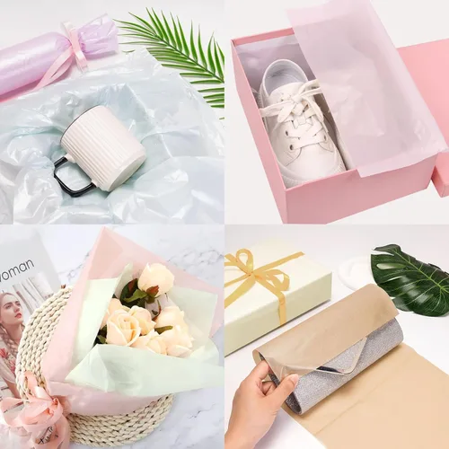 Miniatura 4 de Larcenciel 70 hojas de papel de seda, papel de seda metálico de regalo para bolsas de regalo, envoltura de regalo y embalaje, colorido papel