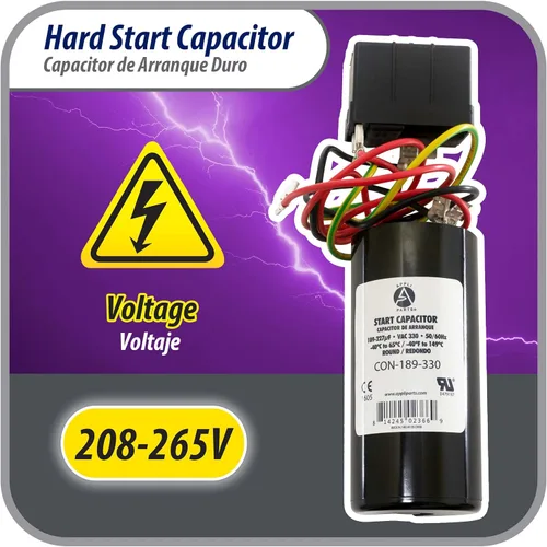 Miniatura 7 de Appli Parts APHS-2 - Kit de arranque duro de 3,5 a 4,5 toneladas, 208-265 V, 1 Ph para aire acondicionado incluye condensador 189-227mfd 330V