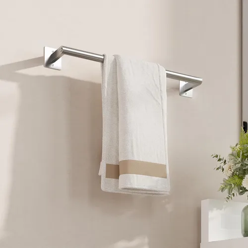 Miniatura 8 de USHOWER Toallero de níquel cepillado, toalleros de 18 pulgadas para montaje en pared de baño, soporte de toalla de acero inoxidable resistente